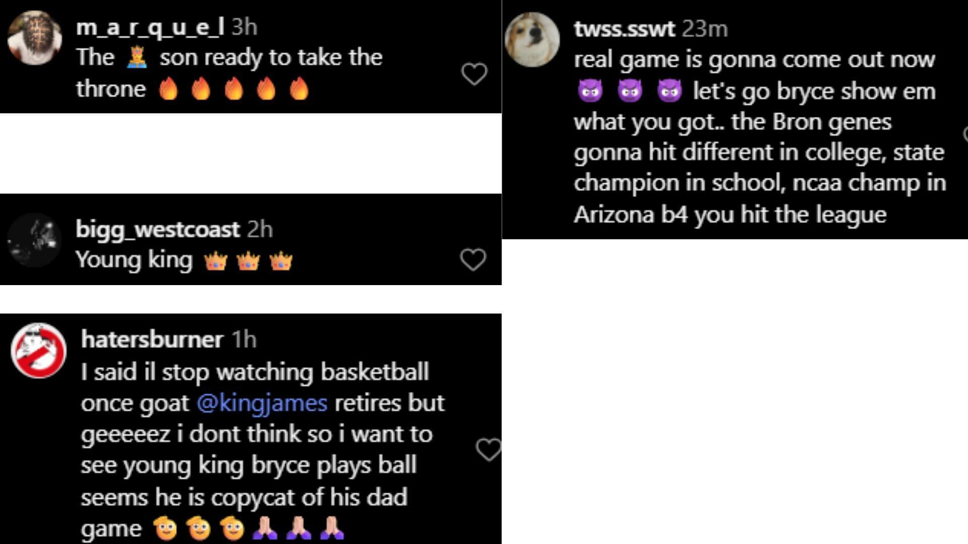 Fans go wild over Bryce James’ slick practice video (Image: IG/_justbryce)